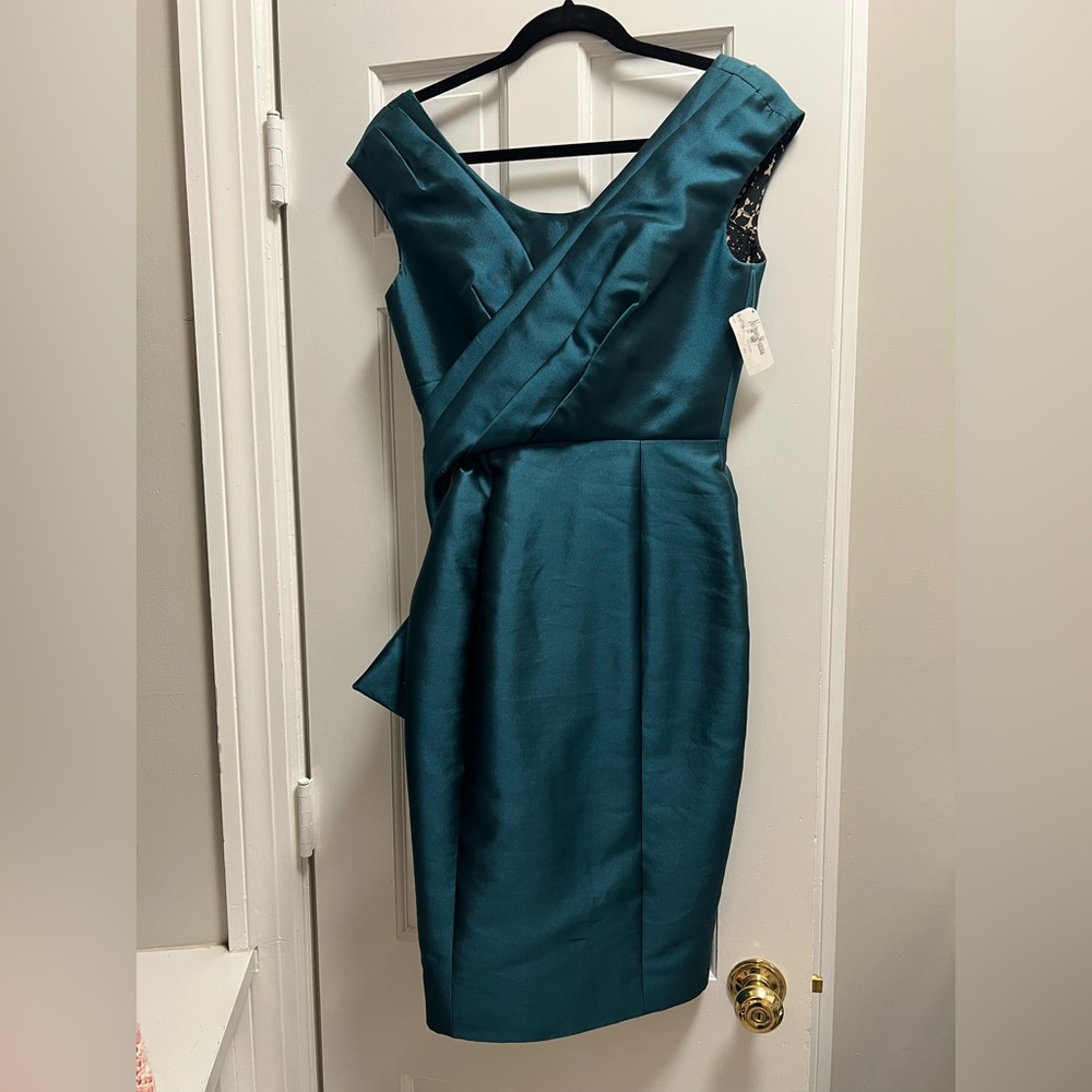 Lela Rose Teal Cocktail Dress